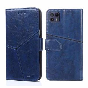 For Motorola Moto G50 5G Geometric Stitching Horizontal Flip Leather Phone Case(Blue)