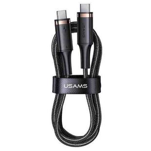 USAMS US-SJ570 U81 Type-C / USB-C to Type-C / USB-C PD 100W Smooth Aluminum Alloy Fast Charging Data Cable, Length: 6m(Black)