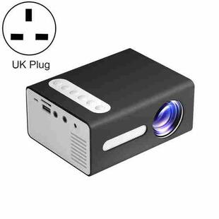 T300 25ANSI LED Portable Home Multimedia Game Projector, Plug Type:UK Plug(Black)