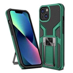 Armor 2 in 1 PC + TPU Magnetic Shockproof Case with Foldable Holder For iPhone 14 Max(Green)