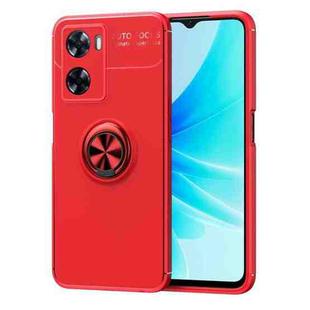 For OPPO A57 4G Metal Ring Holder TPU Phone Case(Red)