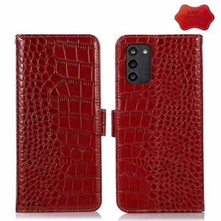 For Nokia G100 Crocodile Top Layer Cowhide Leather Phone Case(Red)