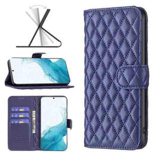 For Samsung Galaxy S22 Plus 5G Diamond Lattice Wallet Leather Flip Phone Case(Blue)