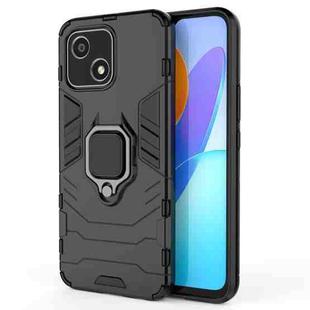 For Honor Play 30 Shockproof PC + TPU Protective Phone Case with Magnetic Ring Holder(Black)