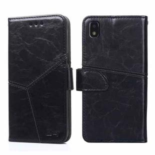 For ZTE Blade L210 Geometric Stitching Horizontal Flip Leather Phone Case(Black)