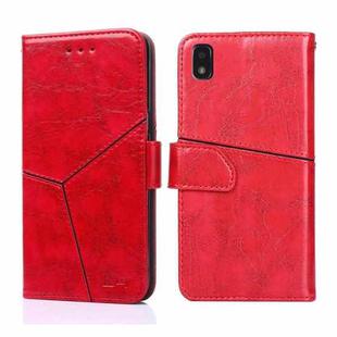 For ZTE Blade L210 Geometric Stitching Horizontal Flip Leather Phone Case(Red)