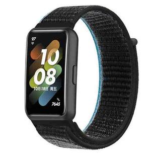 For Huawei Band 7 Nylon Loop Buckle Watch Band(Charcoal)