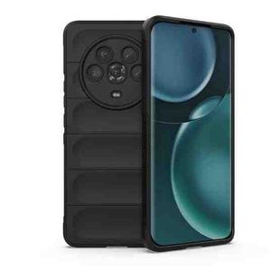 For Honor Magic4 Magic Shield TPU + Flannel Phone Case(Black)