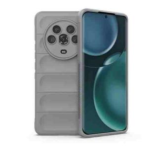 For Honor Magic4 Magic Shield TPU + Flannel Phone Case(Grey)