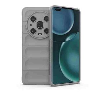 For Honor Magic4 Pro Magic Shield TPU + Flannel Phone Case(Grey)