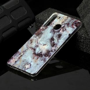For Galaxy A21 Marble Pattern Soft TPU Protective Case(Gray)