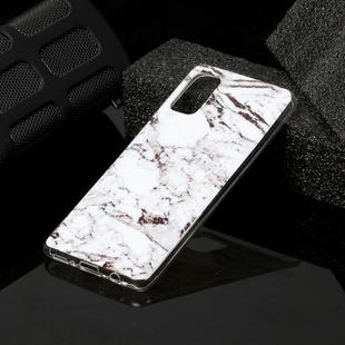For Galaxy A41 Marble Pattern Soft TPU Protective Case(White)
