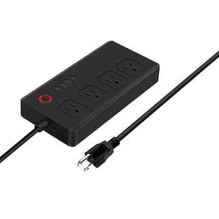 ZigBee 10A SM-SO301-U 2500W 4 Holes + 4 USB Smart Power Strip, US Plug(Black)