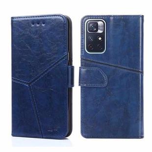 For Xiaomi Redmi Note11 5G  / Poco M4 Pro 5G Geometric Stitching Horizontal Flip Leather Phone Case(Blue)