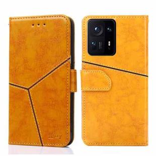 For Xiaomi Mi Mix 4 Geometric Stitching Horizontal Flip Leather Phone Case(Yellow)