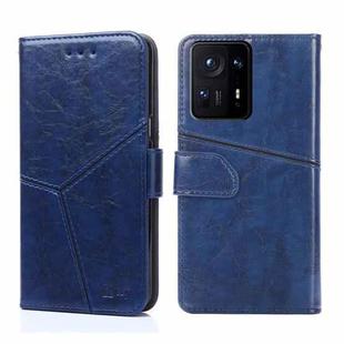 For Xiaomi Mi Mix 4 Geometric Stitching Horizontal Flip Leather Phone Case(Blue)