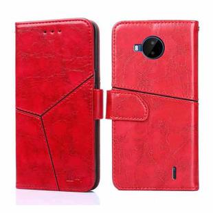 For Nokia C20 Plus Geometric Stitching Horizontal Flip Leather Phone Case(Red)