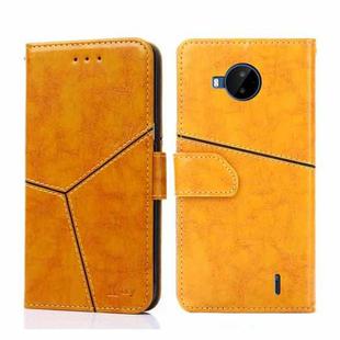 For Nokia C20 Plus Geometric Stitching Horizontal Flip Leather Phone Case(Yellow)