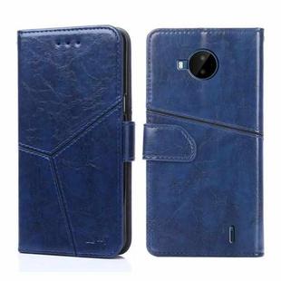 For Nokia C20 Plus Geometric Stitching Horizontal Flip Leather Phone Case(Blue)