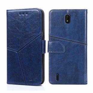For Nokia C01 Plus / C1 2nd Edition Geometric Stitching Horizontal Flip Leather Phone Case(Blue)