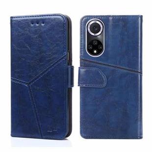 For Huawei nova 9 Geometric Stitching Horizontal Flip Leather Phone Case(Blue)