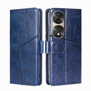 For Honor 70 Pro / 70 Pro+ Geometric Stitching Horizontal Flip Leather Phone Case(Blue)