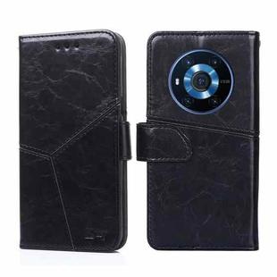 For Honor Magic3 Geometric Stitching Horizontal Flip Leather Phone Case(Black)