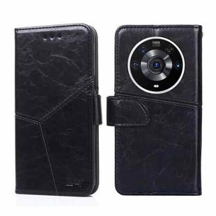 For Honor Magic3 Pro Geometric Stitching Horizontal Flip Leather Phone Case(Black)