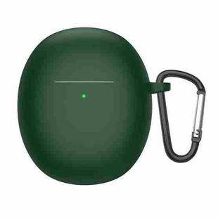 Bluetooth Earphone Liquid Silicone Protective Case For OPPO Enco R(Dark Green)