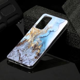 For Huawei P40 Marble Pattern Soft TPU Protective Case(Sea Blue)