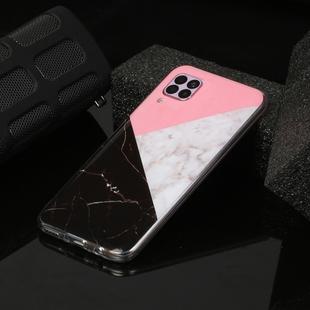 For Huawei P40 lite Marble Pattern Soft TPU Protective Case(Tricolor)