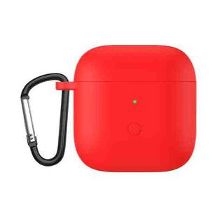 Liquid Silicone One-piece Earphone Protective Case For Redmi Buds3(Red)