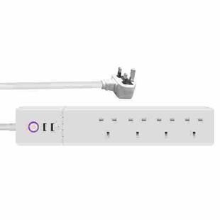 WiFi 10A SM-SO306-K 4 Holes + 2 USB Multi-purpose Smart Power Strip, UK Plug