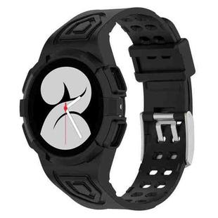 For Samsung Galaxy Watch4 44mm Silicone Integrated Watch Band(Black)