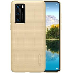 For Huawei P40 NILLKIN Frosted Concave-convex Texture PC Case(Gold)