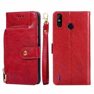 For Infinix Smart 4/X653 Zipper Bag Leather Phone Case(Red)