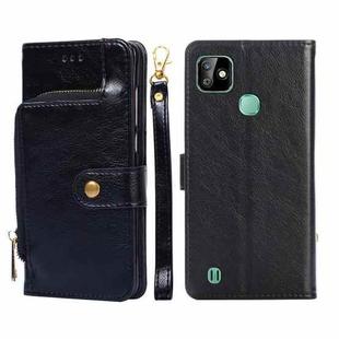 For Infinix Smart HD 2021/X612 Zipper Bag Leather Phone Case(Black)