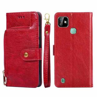 For Infinix Smart HD 2021/X612 Zipper Bag Leather Phone Case(Red)