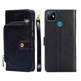 For Itel Vision 1 Zipper Bag Leather Phone Case(Black)