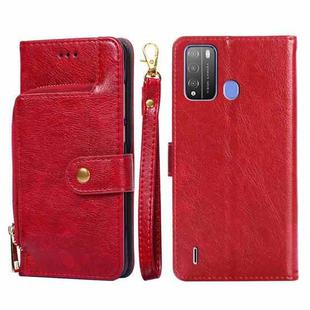 For Itel Vision 1 Pro Zipper Bag Leather Phone Case(Red)