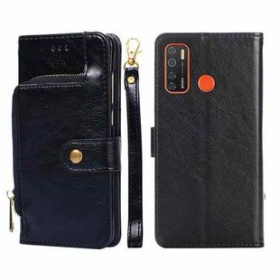 For Tecno Camon 15/CD7/Camon 15 Air/Spark 5/Spark 5 Pro Zipper Bag Leather Phone Case(Black)