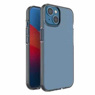 For iPhone 14 Two-color Transparent TPU Phone Case (Black)