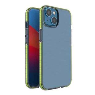 For iPhone 14 Plus Two-color Transparent TPU Phone Case (Lemon Yellow)