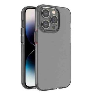 For iPhone 14 Pro Two-color Transparent TPU Phone Case(Black)