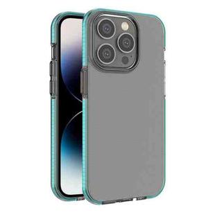 For iPhone 14 Pro Two-color Transparent TPU Phone Case(Sky Blue)