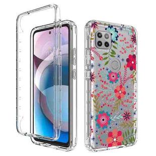 For Motorola One 5G Ace Transparent Painted Phone Case(Small Floral)