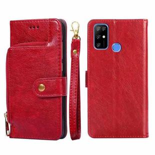 For DOOGEE X96 Pro Zipper Bag Leather Phone Case(Red)