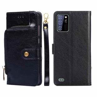 For OUKITEL C25 Zipper Bag Leather Phone Case(Black)