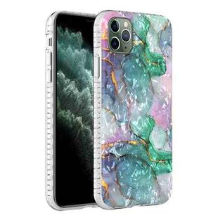 For iPhone 11 Pro Max 2.0mm Airbag Shockproof TPU Phone Case (Ink Green Marble)