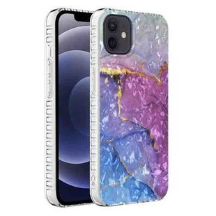 For iPhone 12 / 12 Pro 2.0mm Airbag Shockproof TPU Phone Case(Blue Purple Marble)